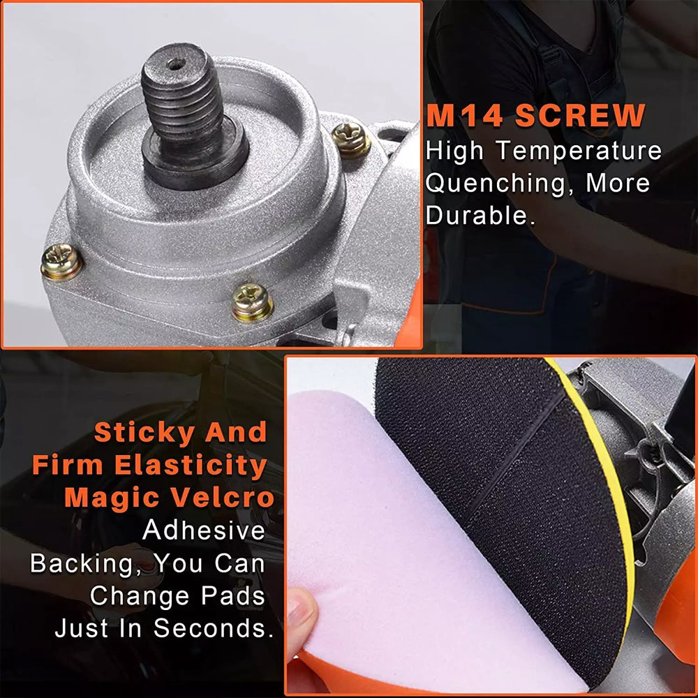 2000W Electric Polisher Car Sander Machine Kit Buffer Pad Sponge Polishing Waxer