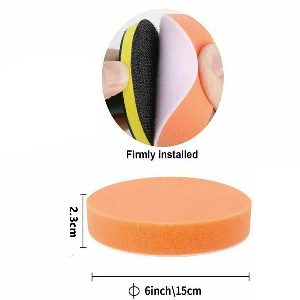 2000W Electric Polisher Car Sander Machine Kit Buffer Pad Sponge Polishing Waxer