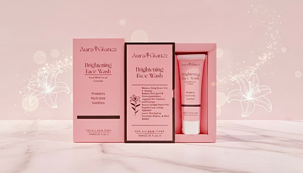 Product details of Aura Glance Brightening Facewash 70ml | Deep Cleaning, Hydrating | Antioxidant Face Wash for All Skin Types | Removes Impurities | face wash | use in personal care |