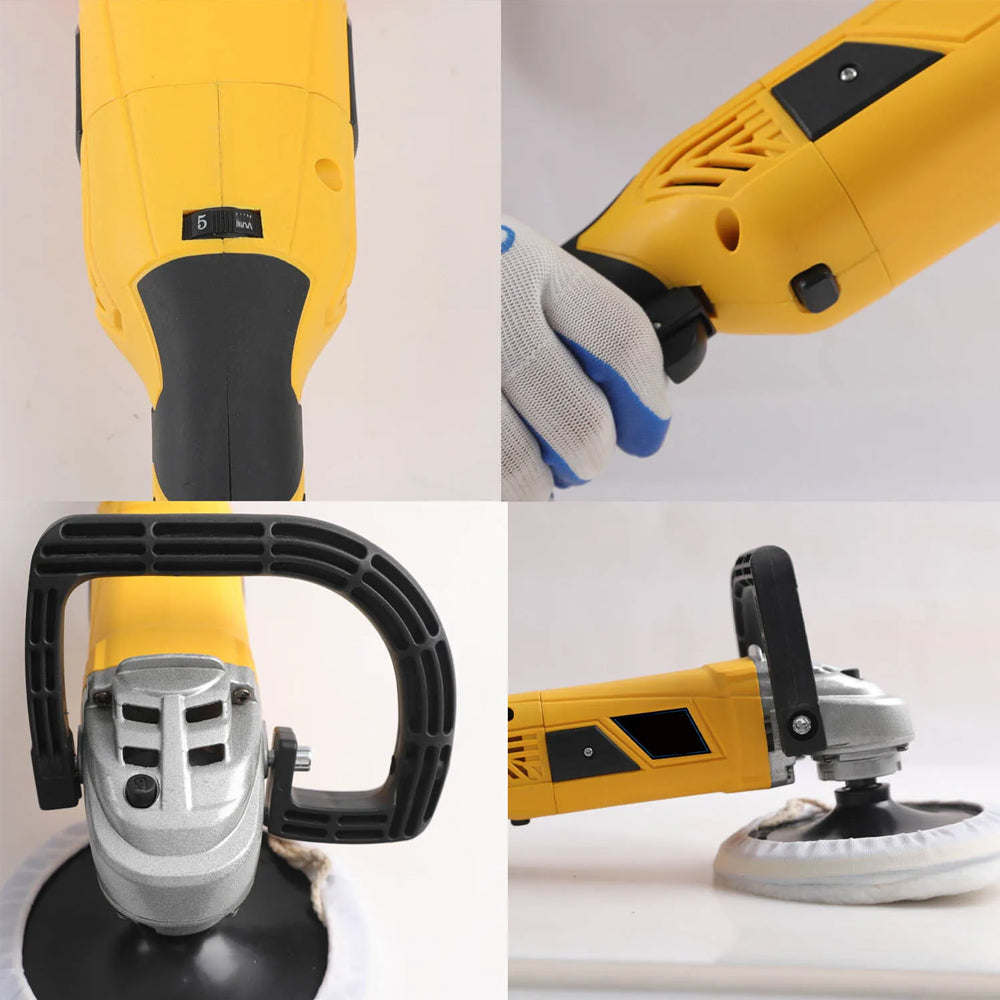 2000W Electric Polisher Car Sander Machine Kit Buffer Pad Sponge Polishing Waxer