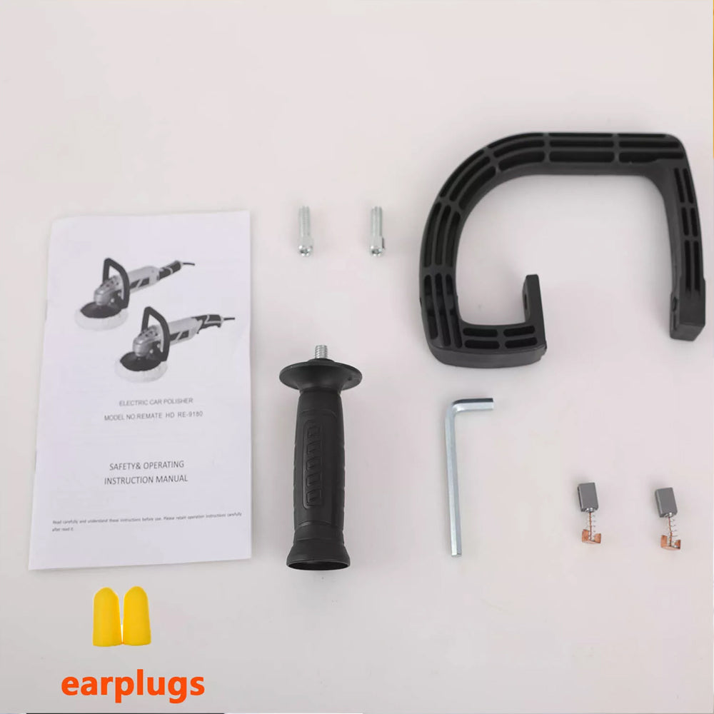 2000W Electric Polisher Car Sander Machine Kit Buffer Pad Sponge Polishing Waxer